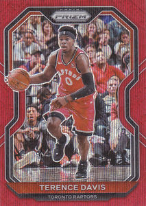 NBA star Capanini 2021prizm red wave pattern folding set#197 Terrence Davis
