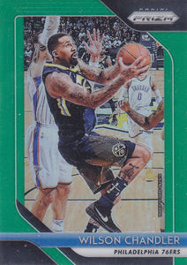 NBA Panini Star Card 1819 Prizm Puca Green Fold # 249 Wilson Chandler
