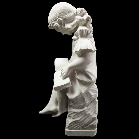 Yicai 読書する少女の石膏像 - 美術教育用具 & ホームデコレーション