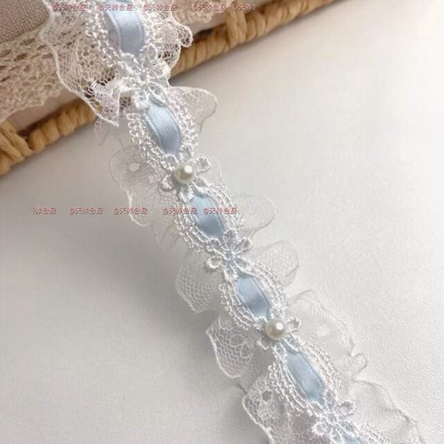 
Bow hollow ribbon DIY pleat hand-made Lolita pain bag auxiliary material wear ribbon lace lace