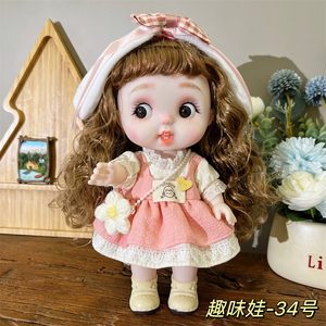 
28cm full body vinyl doll fun dress-up doll girl toy children exquisite baby birthday gift