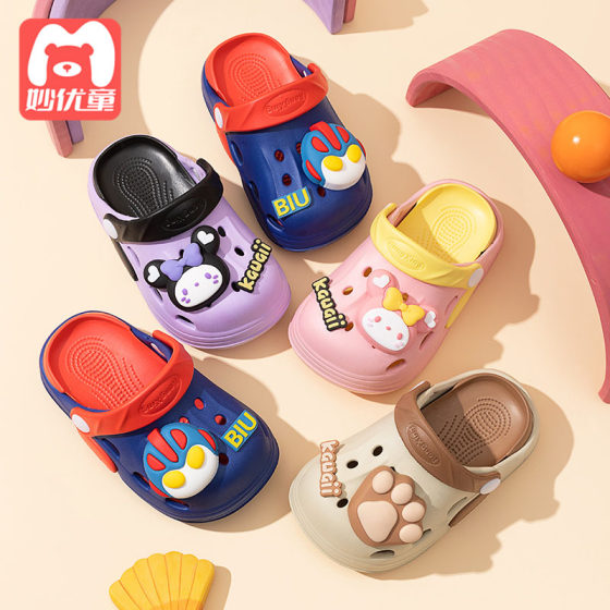 
Children's Slippers 2026 Summer New Style Boys Girls Baby Croc Shoes Children's Indoor Home Non-Slip Sandals