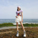 Tuogu Trendy Brand Fur-edged Zipper Denim Short Skirt for Women A-line 2025 Summer New White High-Waist Slit Skirt
