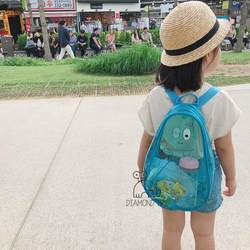 Baba's same PVC backpack, summer travel snacks, toys, swimming, outdoor street photography, children's bag