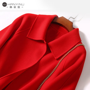 
Short wool double-sided velvet coat for women 2026 spring and autumn new fashion Korean style loose bell sleeve woolen coat