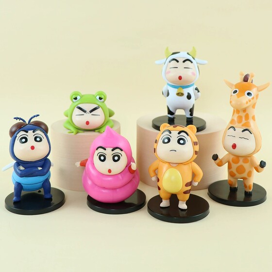 New animal new figure cos funny poop giraffe flies girl heart doll model desktop decoration
