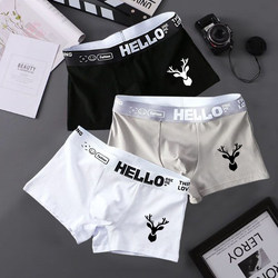 New Men's Underwear Modal Boxer Briefs Student Trendy Youth Boxer Shorts Breathable Shorts for Men