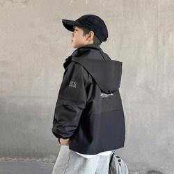 Boys' Jacket, Spring and Autumn Style, 2026 New Spring Collection, Large Children's Spring Clothing, Boys' Windbreaker, Padded and Thickened Jacket, Trendy