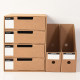 A4 paper multi -layer drawer Japanese -style paper desktop storage box desk items cabinet cowhide paper file finishing box
