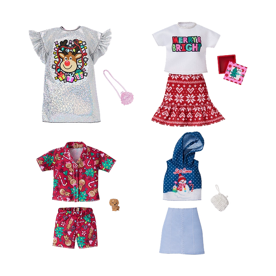 
Genuine Barbie clothes, shoes and accessories set wardrobe fashion combination girl princess doll accessories FKT27