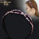 Diamond hoe Korean hair ornament wide bangs hair card simple versatile hair cave head jewelry with teeth anti -sliding head hoop
