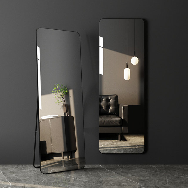 Light luxury net red full-body mirror high-end floor-to-ceiling mirror home wall-mounted ...