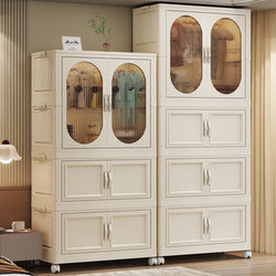 Gp Installation-Free Children's Wardrobe Thickened Baby Storage Cabinet Household Snack Organizer Clothes Storage Cabinet Baby Wardrobe