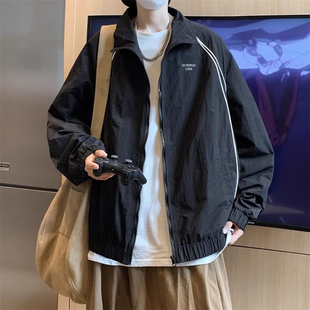 2025 new embroidered stand-collar jacket for men and women bf trendy brand autumn and winter loose and handsome American sports baseball jacket