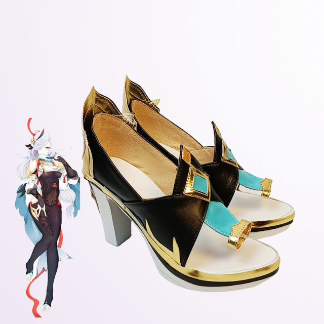 cosplay shoes and boots custom made by Genshin Impact Shenhe Shenhe Liyue Liuyun Jiefeng Zhenjun shoes Cos shoes for pictures customization

