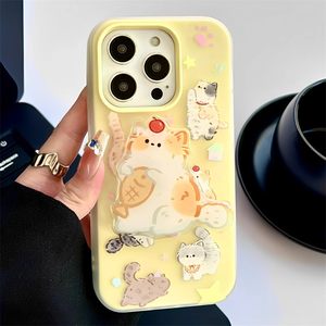 
Six cat stands suitable for Apple 16promax mobile phone case Xiaomi 15 Redmi Note14 soft K80 Huawei P60 new mate70pro protective case OPPOReno13 women vivos20