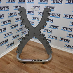 Kangulu Thickened 10-Pair Dumbbell Rack, Electroplated Dumbbell Rack, Plastic-Coated Dumbbell Rack, X-Shaped Dumbbell Rack