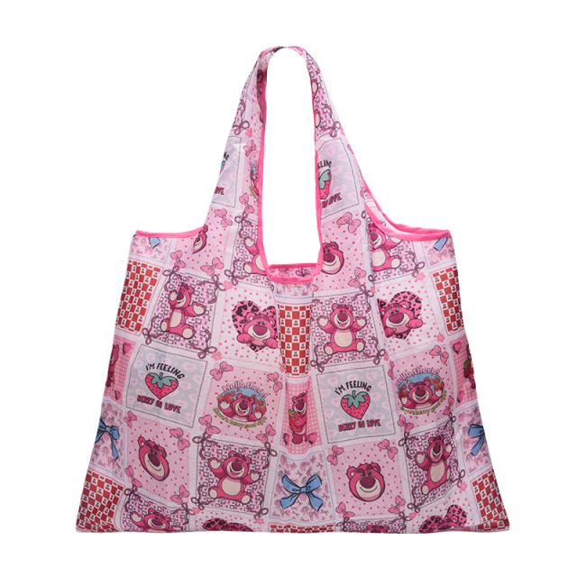 阪织屋米妮草莓熊女士购物袋卡通图案精致可爱款式任选时尚百搭