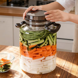 Kimchi Jar Food-Grade Plastic Bottle Empty Bottle Storage Preservation Box Tangerine Peel Pickles Chili Sauce Storage Sealed Jar