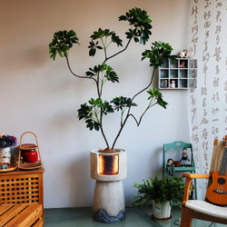 Bonsai Circulating Water Fountain, Light Luxury Artificial Landscaping, Fake Tree, Simulated Green Plant Decoration, Indoor Floor-Standing Potted Plant