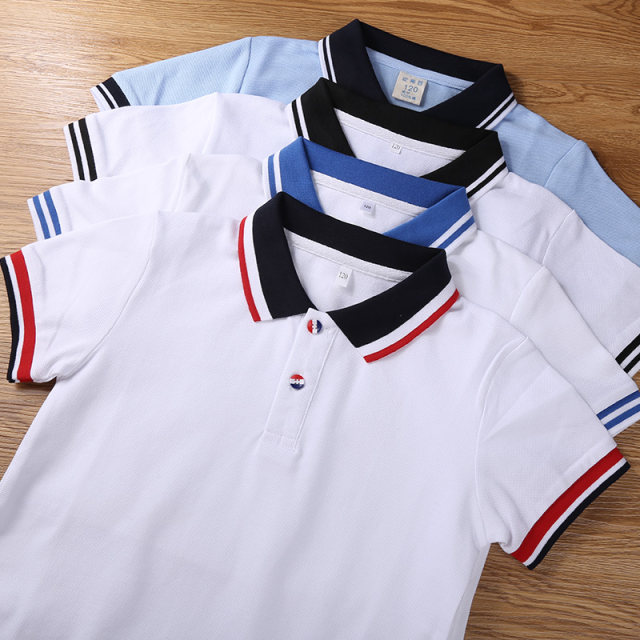 Children's school uniforms summer short -sleeved T -shirt POLO shirt ...