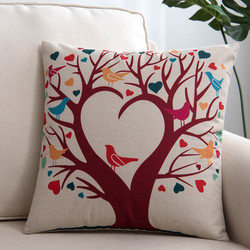 Four-Season Linen-Style Throw Pillow, Nordic Car Sofa Cushion, Headboard Office Square Backrest Pillowcase (Core Not Included)