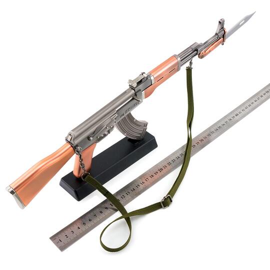 合金AK-47模型仿真枪带刺刀拆卸金属模型军事收藏
