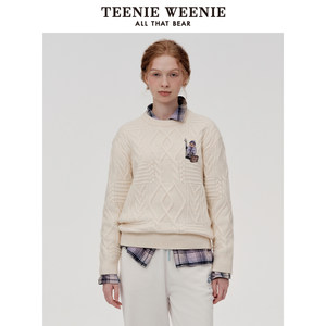 
TeenieWeenie Bear Women's Sweater Simple Basic Casual Fashion Cable Knit Sweater