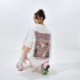 YEP white cartoon printed short-sleeved T-shirt for women in 2025 summer new trendy couple outfit loose round neck top
