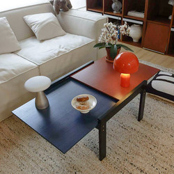 Medieval-Style Small Apartment Solid Wood Coffee Table with Expandable Tabletop, Multi-Purpose Side Table, Corner Table, Sofa Small Table