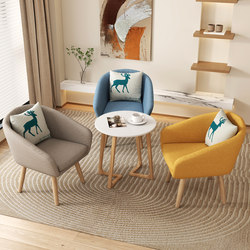 Office Sofa and Coffee Table Set, Business Reception Room Meeting Set, Single-Person Small Psychological Counseling Office Sofa