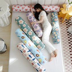 Large Pillow Made of Pure Cotton, Candy-Shaped Cylindrical Pillow, Summer Sleeping Side-Sleeping Leg-Hugging Pillow, Long Pillow for Girls, Removable and Washable