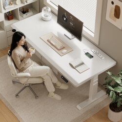 Sanmeng S300 Solid Wood Electric Adjustable Desk Home Computer Desk Simple Office Desk Gaming Desk Study Desk