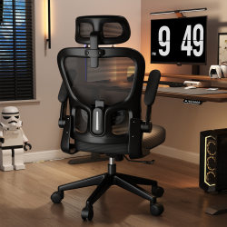 Computer Chair for Home Use, Comfortable Ergonomic Chair for Long Sitting, Suitable for Bedroom, Dormitory, Desk, Study, with Backrest, Office Gaming Chair