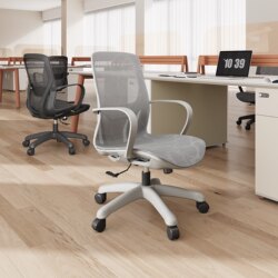 Office Chair, Computer Chair, Comfortable for Long Sitting, Home Office Staff Meeting Workstation Seat, Backrest Adjustable Swivel Chair