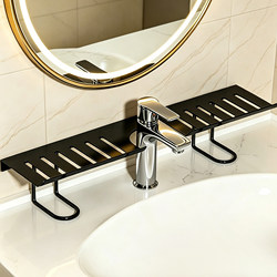 No-Drill Faucet Storage Rack for Bathroom, Toilet, Sink, Washbasin, Toothbrush, and Cup Organizer