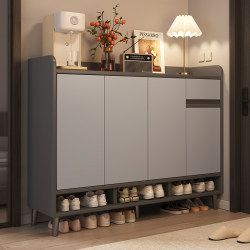 Shoe Cabinet for Home Entrance, 2026 New Model, Indoor Entryway Storage Cabinet, Integrated Wall-Mounted Hallway Shoe Rack with Solid Wood Core