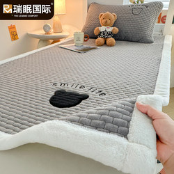 Milk Velvet Mattress Pad, Thickened and Warm for Autumn and Winter, Suitable for Student Dormitory Single Beds, Bed Cover, Blanket for Bed-Making