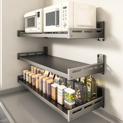 kitchen microwave shelf storage rack wall mounted