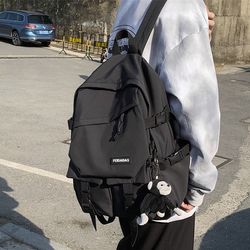 High School Student Backpack for Men ins Trendy Cool Campus Backpack for Female College Students Simple Large Capacity Trendy Brand Backpack Korean Version