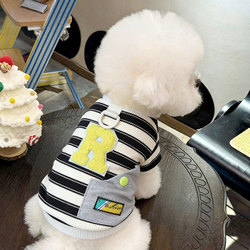 Dog Clothes 2026 New Spring Collection for Small Dogs, Summer Bichon Teddy Letter Print, Leash-Compatible Summer Dog Outfit