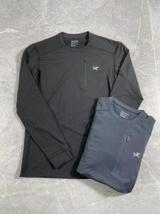 
Genuine spot Arcteryx Rho LT Zip solid color half zipper men's microfleece comfortable long-sleeved T-shirt