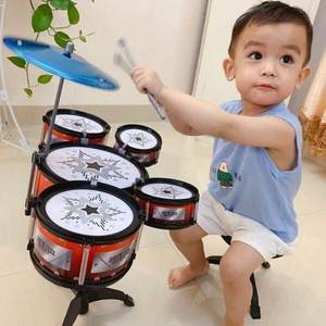
Children's toy drum simulation jazz drum guitar toy percussion instrument early education men and girls 3-9 years old