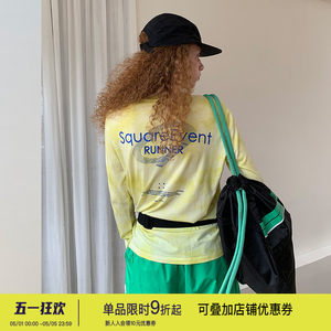 
square houlest outdoor hiking sports yoga tie-dyed merino wool quick-drying long-sleeved T-shirt for women