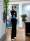 25330-2025 autumn new Chinese style Chinese style embroidery picture slim look suit for women
