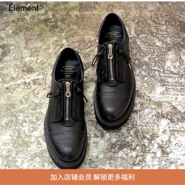 foot the coacher THE RESISTANCE SHOES FTC 拉链雕花皮靴-Taobao