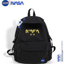 New Nasa Lettering English Co-Branded Trendy Backpack for Women, Suitable for Middle School, High School, and College Students, Lightweight Travel Backpack