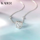 Cardiro Heart-moving Light Necklace for Women S925 Silver Light Luxury Niche Design Fashion Birthday Gift for Girlfriend