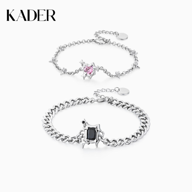 Katiro's heart -action flames of couple bracelets, men and women, a couple of niche original design birthday gifts to give girlfriends
