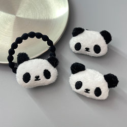 Cute and Adorable Plush 3D Panda Cartoon Hair Tie, Hair Ring, Hair Clip, Pin, Doll for Children to Tie Their Hair, for Girls